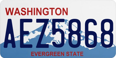 WA license plate AEZ5868