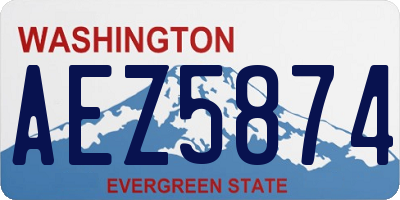WA license plate AEZ5874