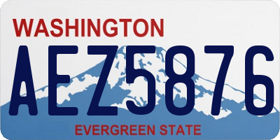 WA license plate AEZ5876