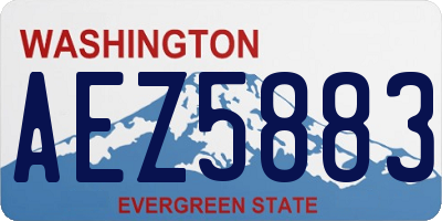 WA license plate AEZ5883