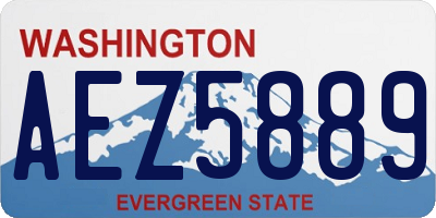 WA license plate AEZ5889