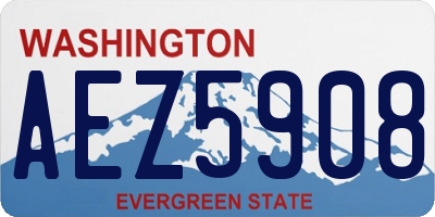 WA license plate AEZ5908