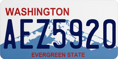 WA license plate AEZ5920