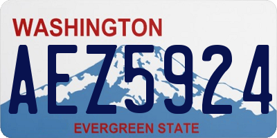 WA license plate AEZ5924