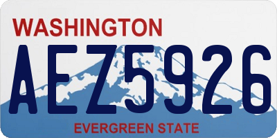 WA license plate AEZ5926