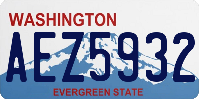 WA license plate AEZ5932