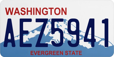 WA license plate AEZ5941