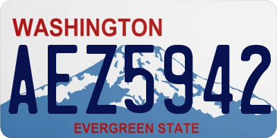 WA license plate AEZ5942