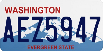 WA license plate AEZ5947