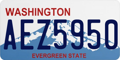 WA license plate AEZ5950