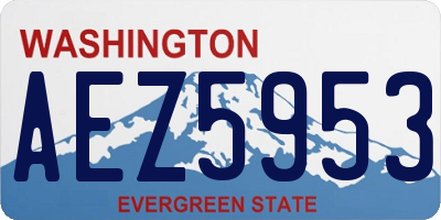 WA license plate AEZ5953
