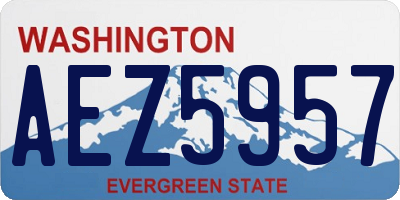 WA license plate AEZ5957