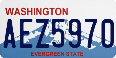 WA license plate AEZ5970