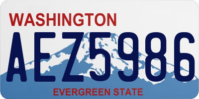 WA license plate AEZ5986