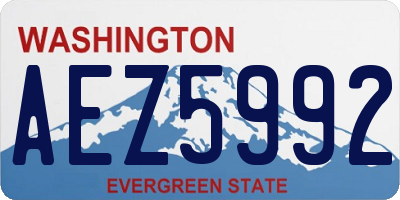 WA license plate AEZ5992