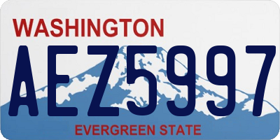 WA license plate AEZ5997