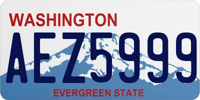 WA license plate AEZ5999