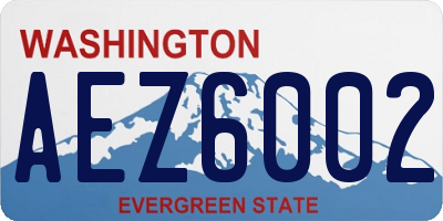 WA license plate AEZ6002