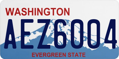 WA license plate AEZ6004