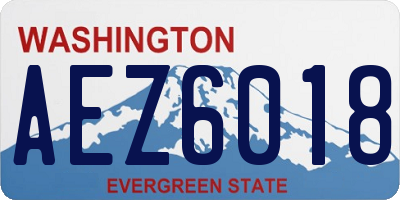 WA license plate AEZ6018