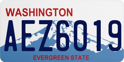 WA license plate AEZ6019