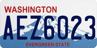 WA license plate AEZ6023