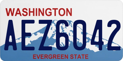 WA license plate AEZ6042