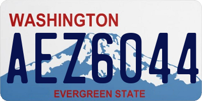 WA license plate AEZ6044
