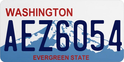 WA license plate AEZ6054