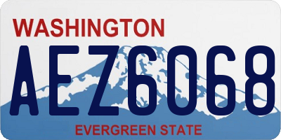 WA license plate AEZ6068