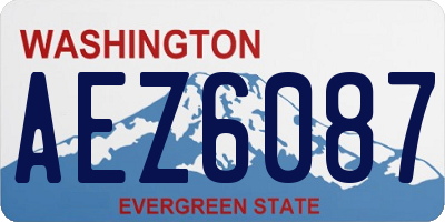 WA license plate AEZ6087