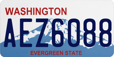 WA license plate AEZ6088