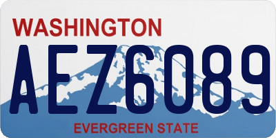 WA license plate AEZ6089