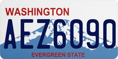 WA license plate AEZ6090