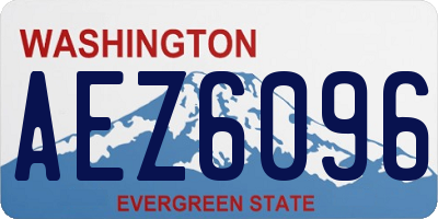 WA license plate AEZ6096