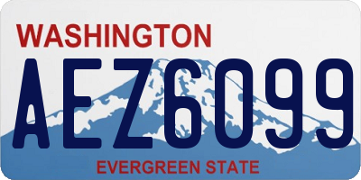 WA license plate AEZ6099