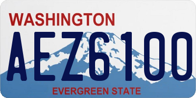WA license plate AEZ6100