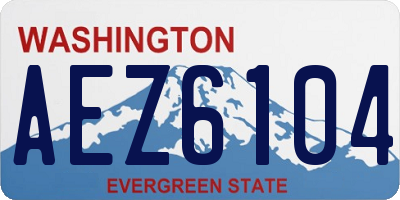 WA license plate AEZ6104