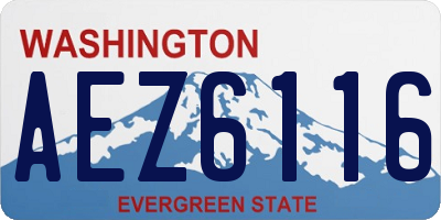 WA license plate AEZ6116
