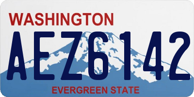 WA license plate AEZ6142