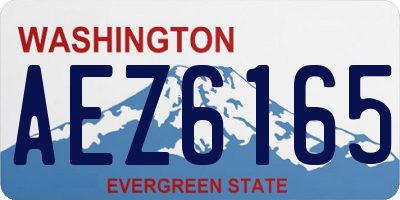 WA license plate AEZ6165