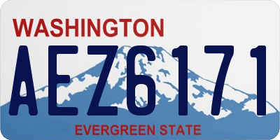 WA license plate AEZ6171