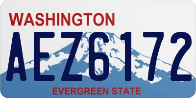 WA license plate AEZ6172