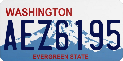WA license plate AEZ6195