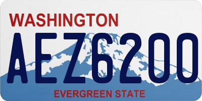 WA license plate AEZ6200