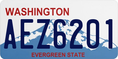 WA license plate AEZ6201