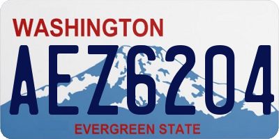 WA license plate AEZ6204