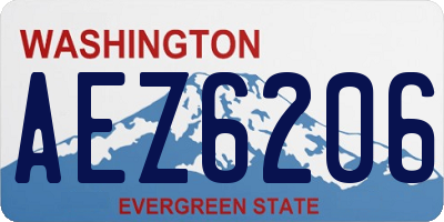 WA license plate AEZ6206