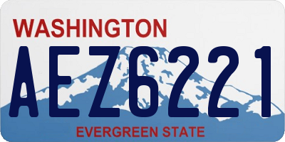 WA license plate AEZ6221