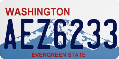 WA license plate AEZ6233